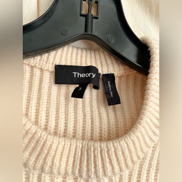 Theory ‘Romman’ Color Block Merino Wool Crewneck Sweater Sz S - Picture 3 of 5